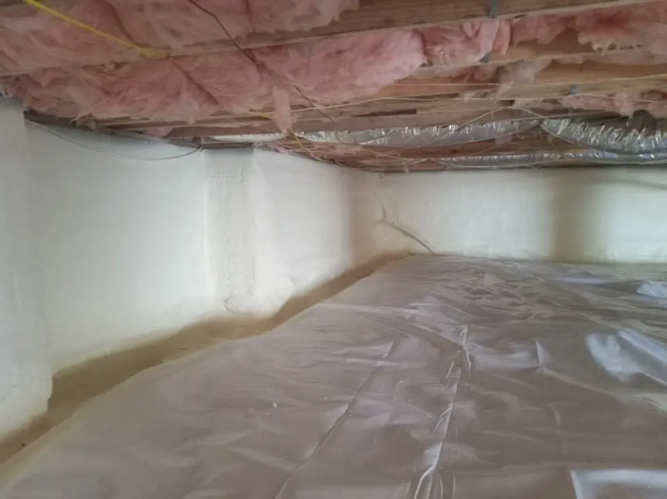 Crawl space encapsulation with closed-cell spray foam for Flat Roof Repair in Palos Verdes Estates